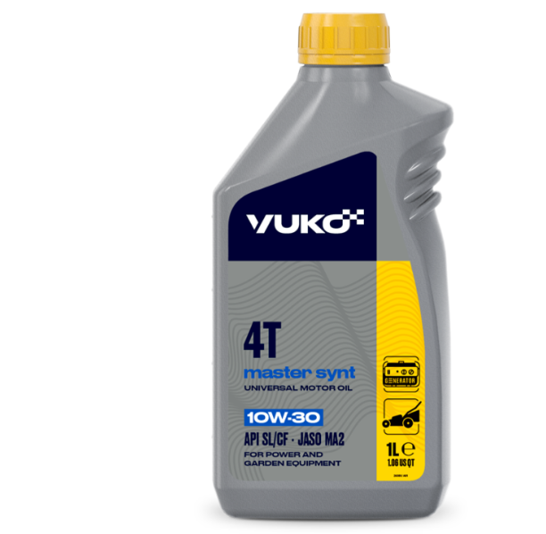 Олива VUKO MASTER SYNT 4Т 10W-30 API SL/CF каністра 1л ПЕ